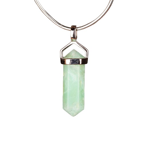 Hanger - Chrysopraas - dubbeleinder
