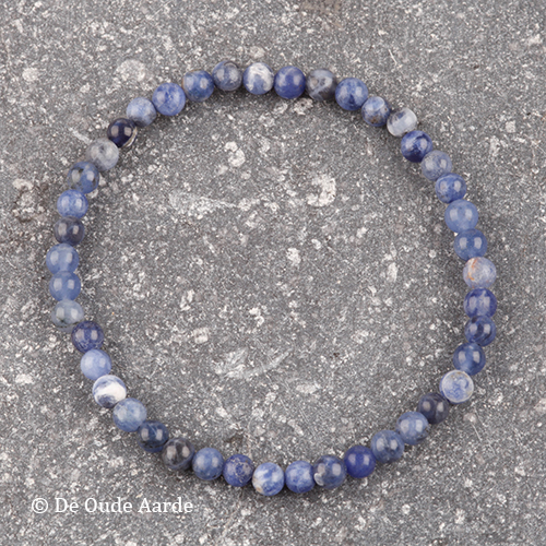 Sodaliet - kogelarmband 4mm