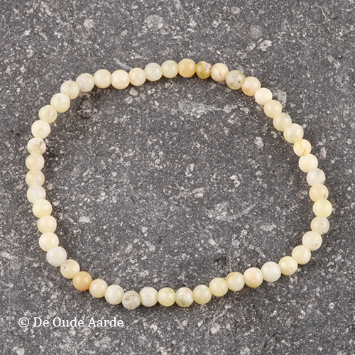 Opaal geel - kogelarmband 4mm