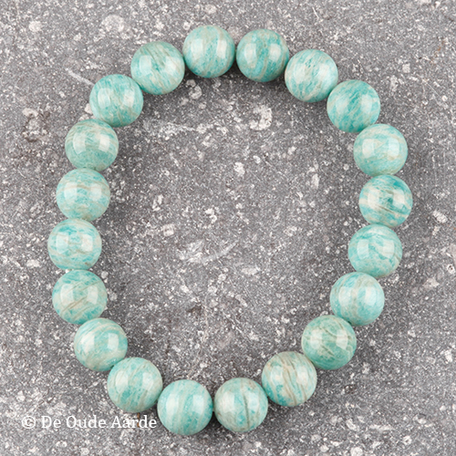 Amazoniet - kogelarmband 10mm