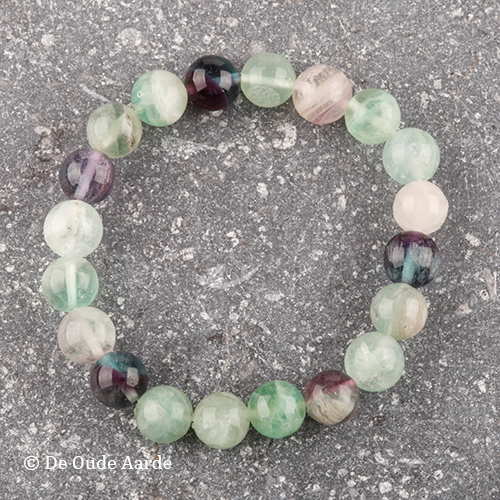 Fluoriet - kogelarmband 10mm