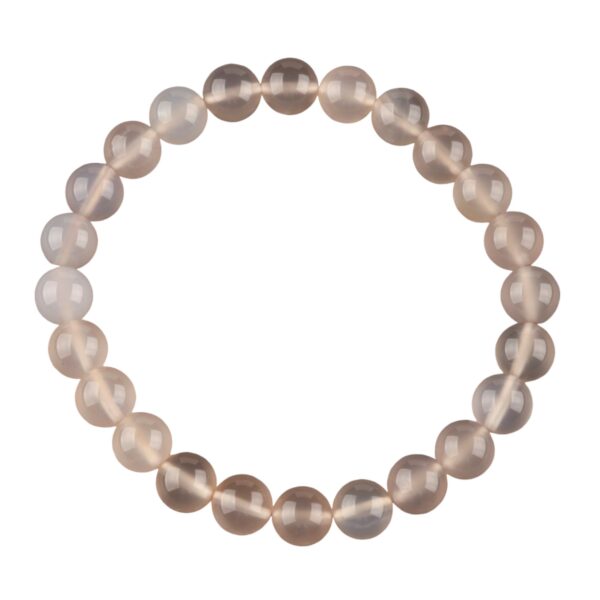 Rozekwarts (pink chalcedony)- kogelarmband 8mm