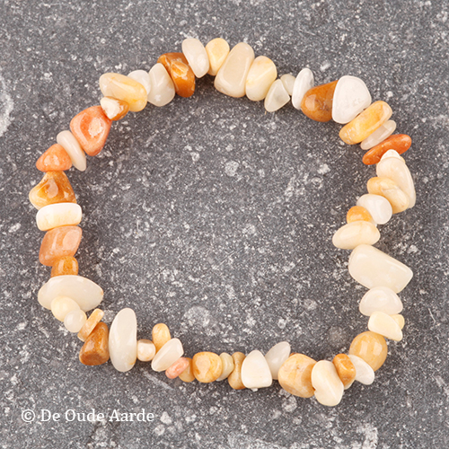 Jade geel - splitterarmband