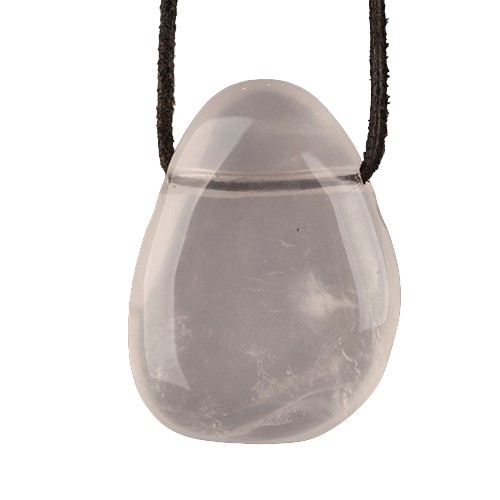 Doorboorde hanger - Kwarts Melk