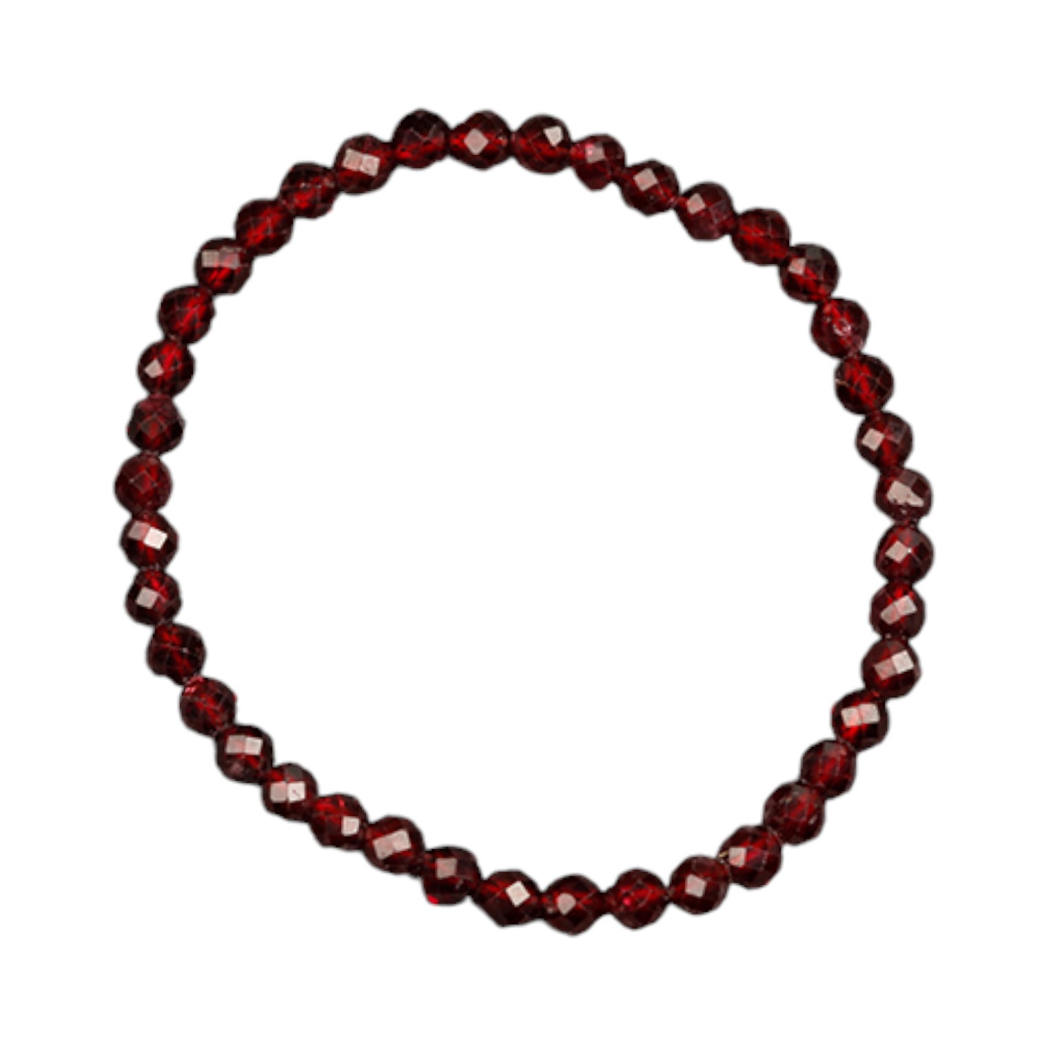 Granaat - kinderarmband facet 4mm