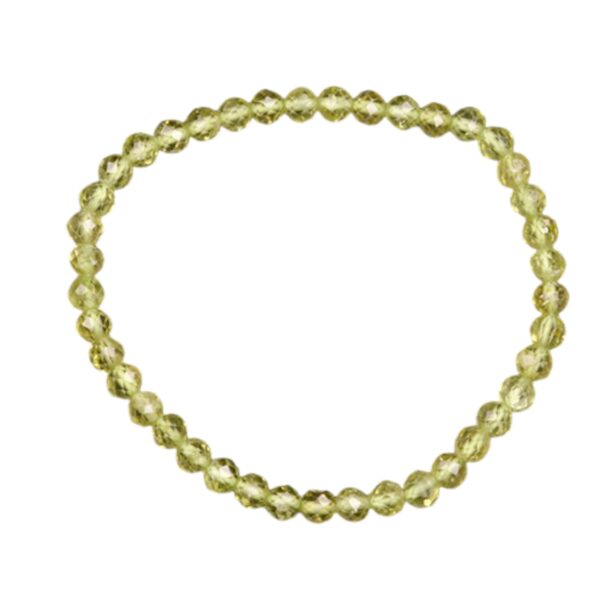 Peridoot - kinderarmband facet 4mm