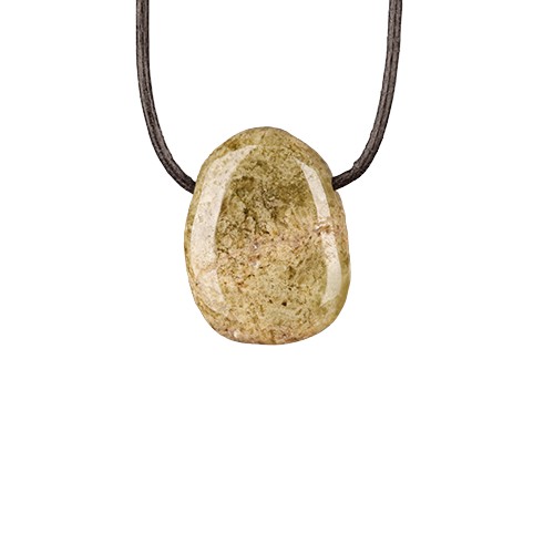 Doorboorde hanger - Grossulaar (groene Granaat)