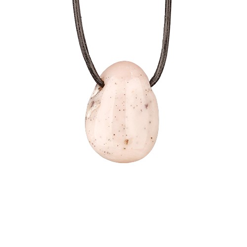 Doorboorde hanger - Opaal roze