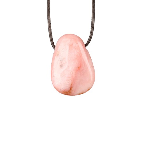 Doorboorde hanger - Opaal roze