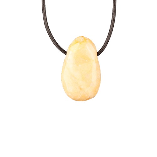 Doorboorde hanger - Jaspis geel