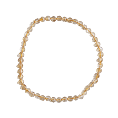 Citrien - kogelarmband facet 4mm