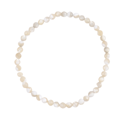 Parelmoer - kogelarmband 4mm