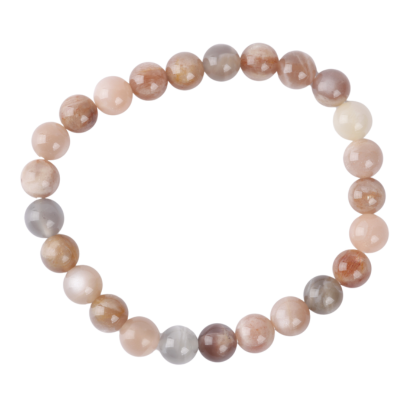 Maansteen - kogelarmband - 20cm