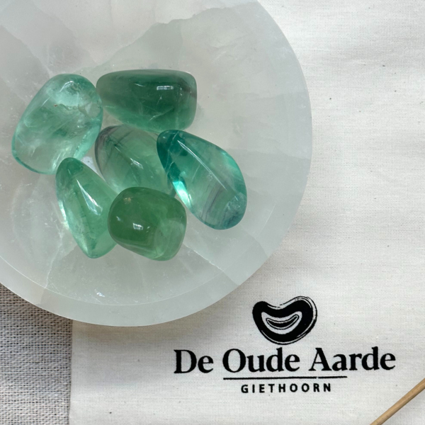 Trommelsteen - Fluoriet groen