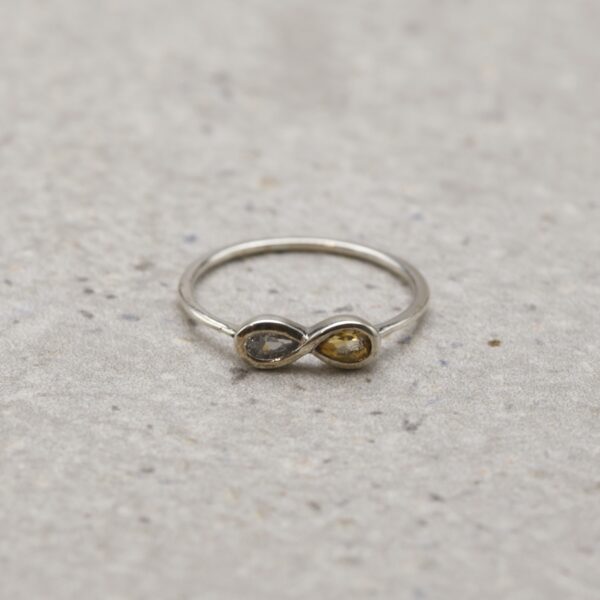 Ring - Citrien / Zirkonia #56
