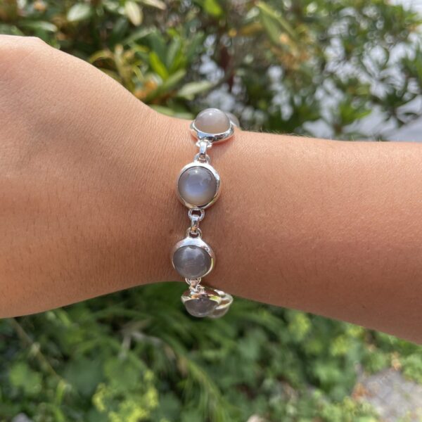 Armband Grijze Maansteen - 925 sterling zilver
