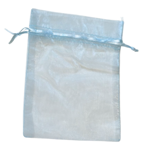 Organza zakje 180x130mm blauw