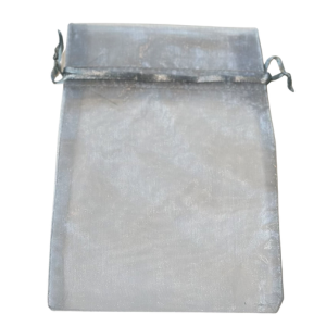 Organza zakje 180x130mm grijs