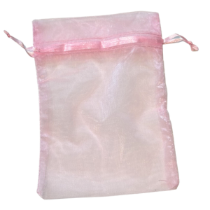 Organza zakje 180x130mm roze