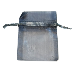 Organza zakje 90x70mm donker grijs