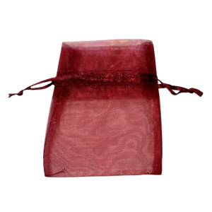 Organza zakje 90x70mm rood
