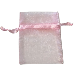 Organza zakje 90x70mm roze