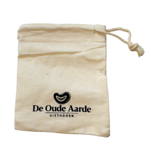 Katoenen zakje met logo 90x70mm