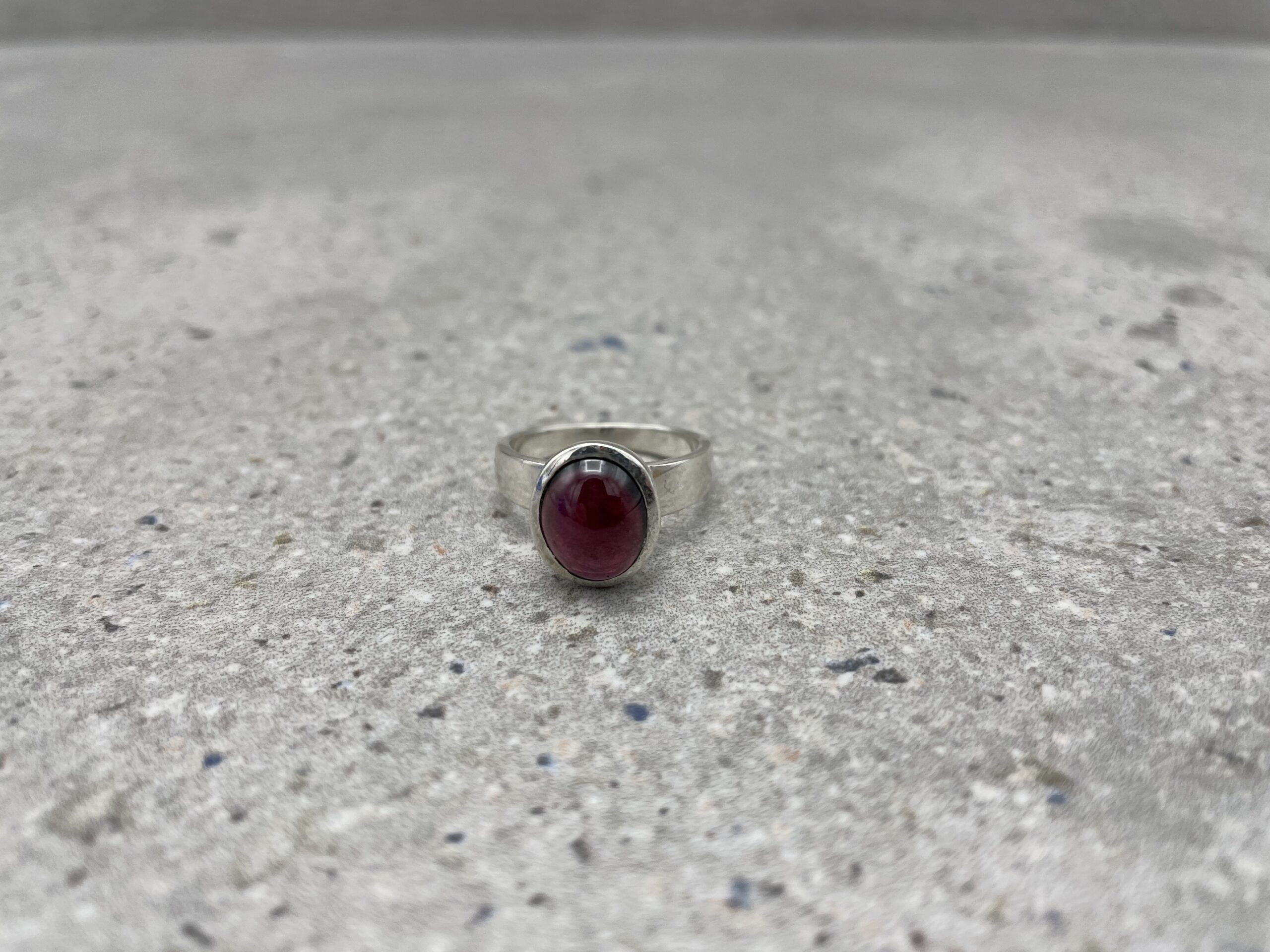 Ring - Granaat - ovaal - Afbeelding 2