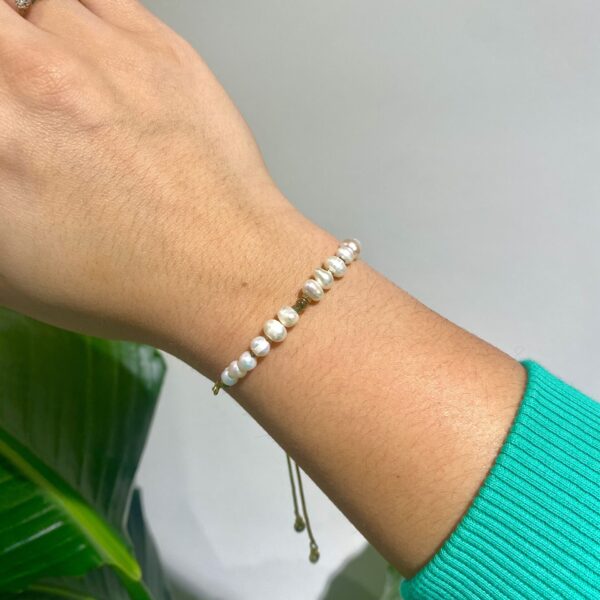 Armband - verstelbaar - Parel