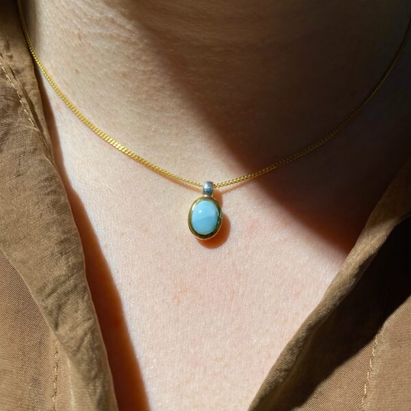 Larimar - Goldplated hanger