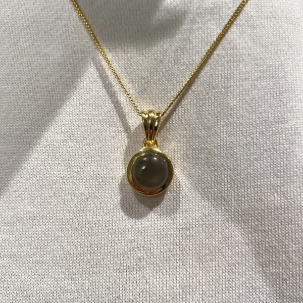 Grijze Maansteen - Goldplated hanger