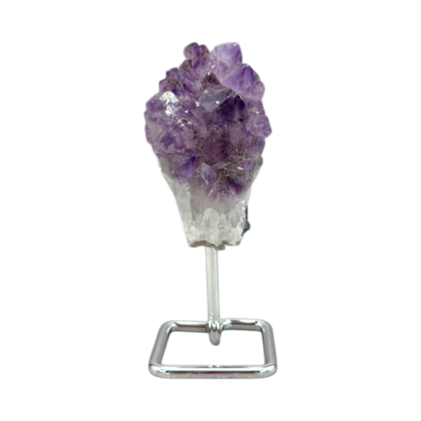 Op standaard - zilver - Amethist #4