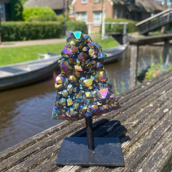 Op standaard - Amethist blue coated #2