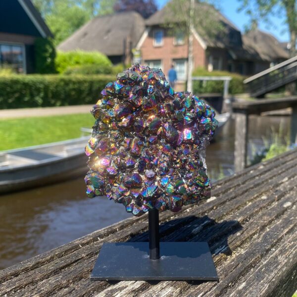 Op standaard - Amethist blue coated #5