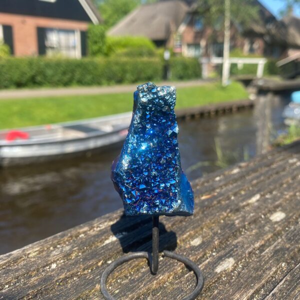 Op standaard - Amethist blue coated mini #4