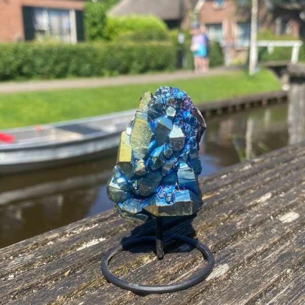 Op standaard - Amethist blue coated mini #20