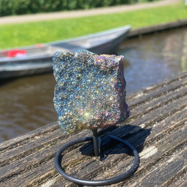 Op standaard - Amethist rainbow coated mini #20