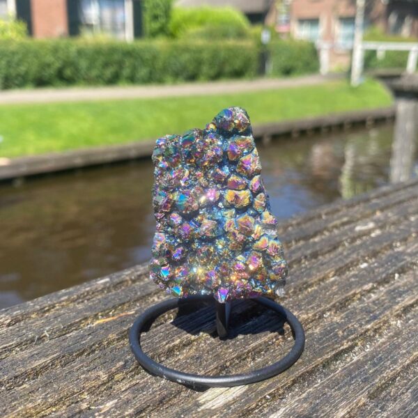 Op standaard - Amethist rainbow coated mini #6