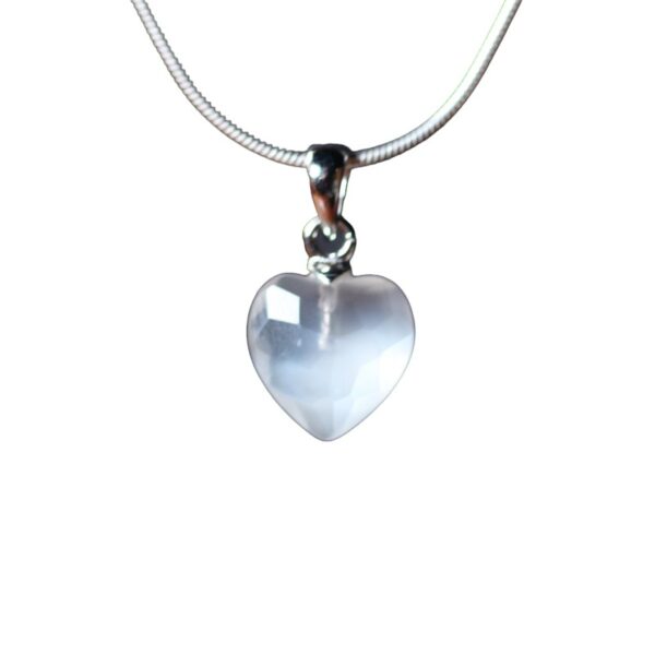 Hanger - Maansteen facet hartje