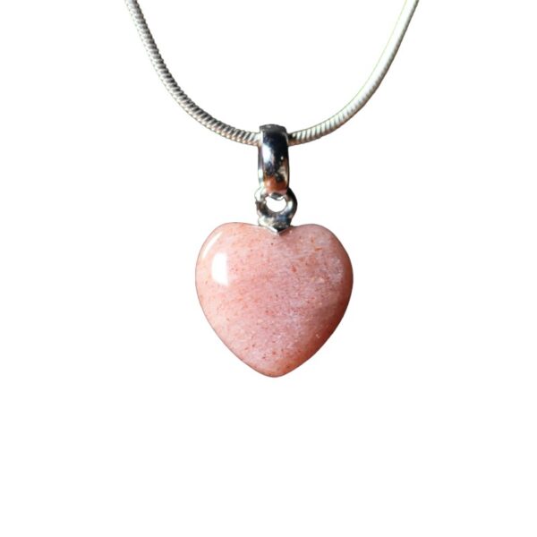 Hanger - Maansteen hartje roze