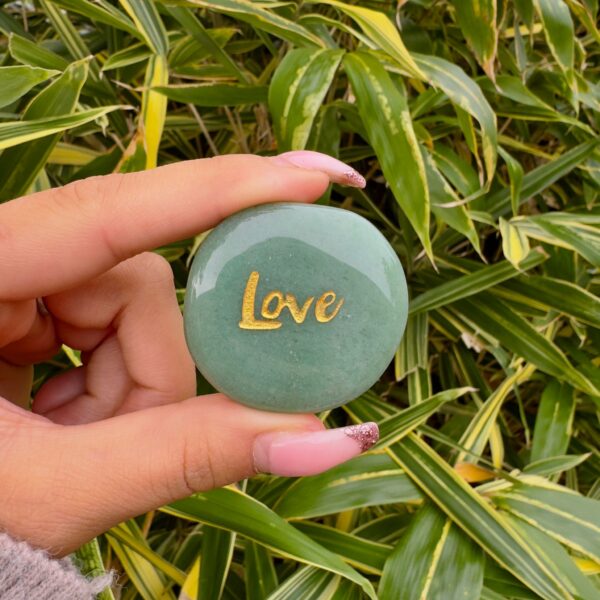 Aventurijn - gegraveerd "Love"