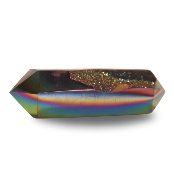 Agaat dubbeleinder - Regenboog coating - #1