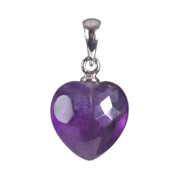 Hanger - Amethist - facet hartje