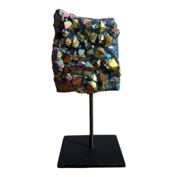 Op standaard - Amethist rainbow coating #1