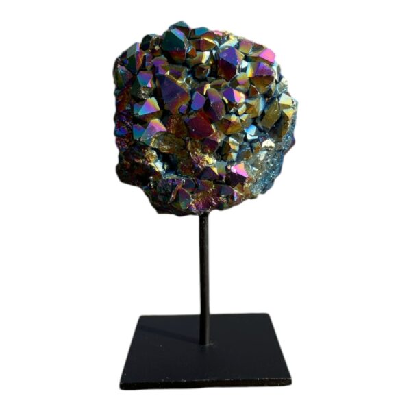 Op standaard - Amethist rainbow coating #2