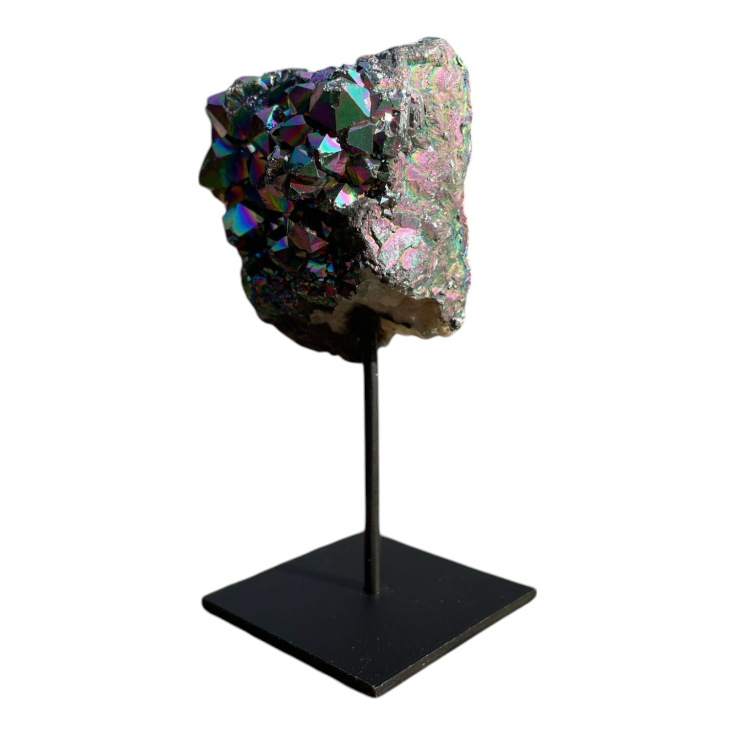 Op standaard - Amethist rainbow coating #4 - Afbeelding 2