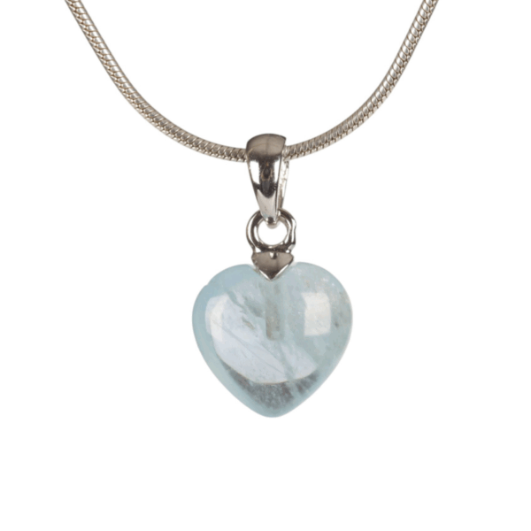 Hanger - Aquamarijn - Hartje