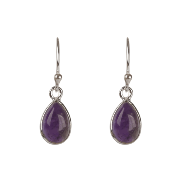 Oorhangers - Amethist - druppel
