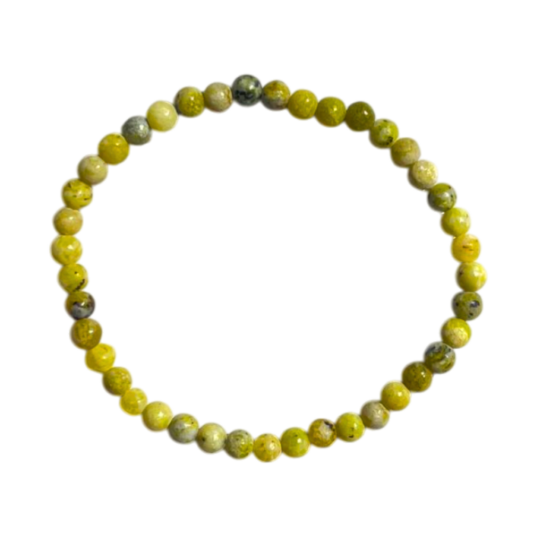Serpentijn - kogelarmband 4mm