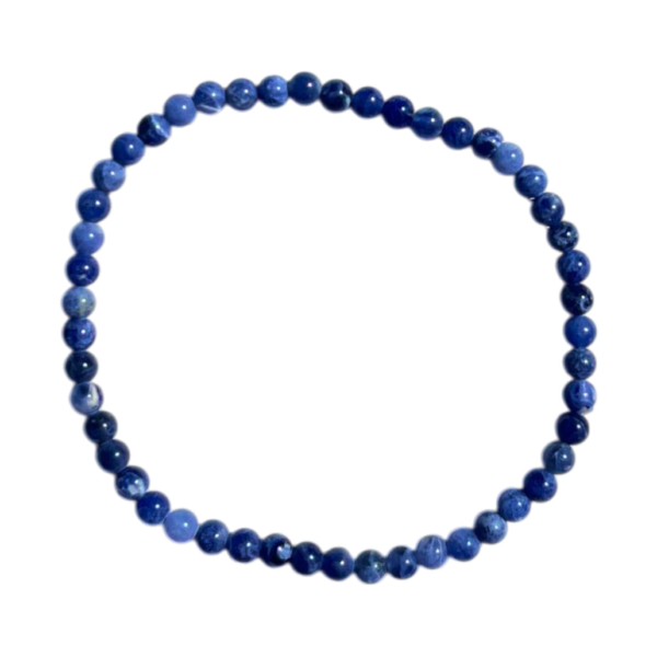 Sodaliet - kogelarmband 4mm
